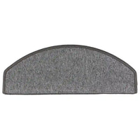 Tapetes de escada 10 peças 65x24x4 cm cinza escuro semicircular grande