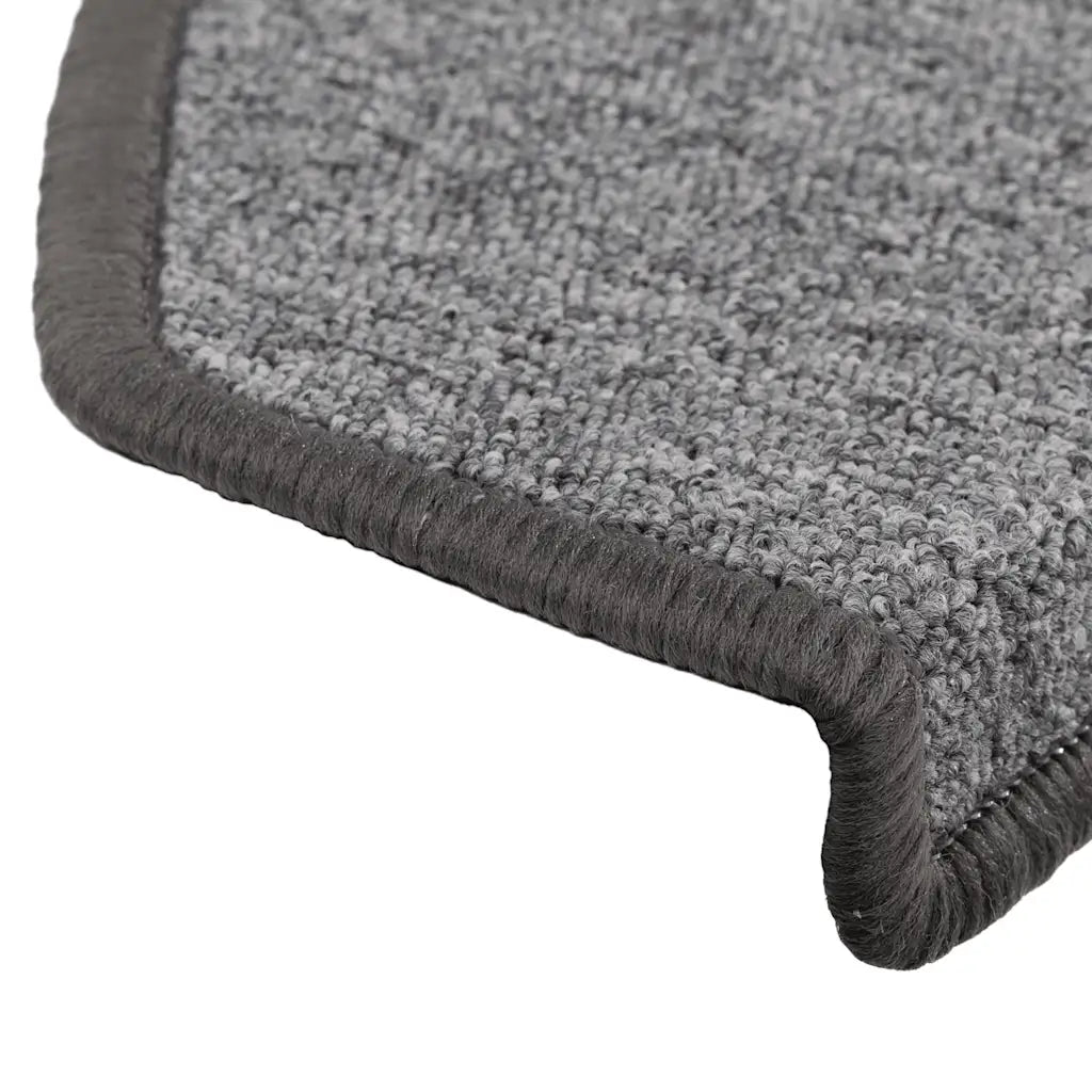 Tapetes de escada 10 peças 65x24x4 cm cinza escuro semicircular grande