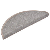 Tapetes de escada 10 peças 65x24x4 cm  claro meio redondo grande