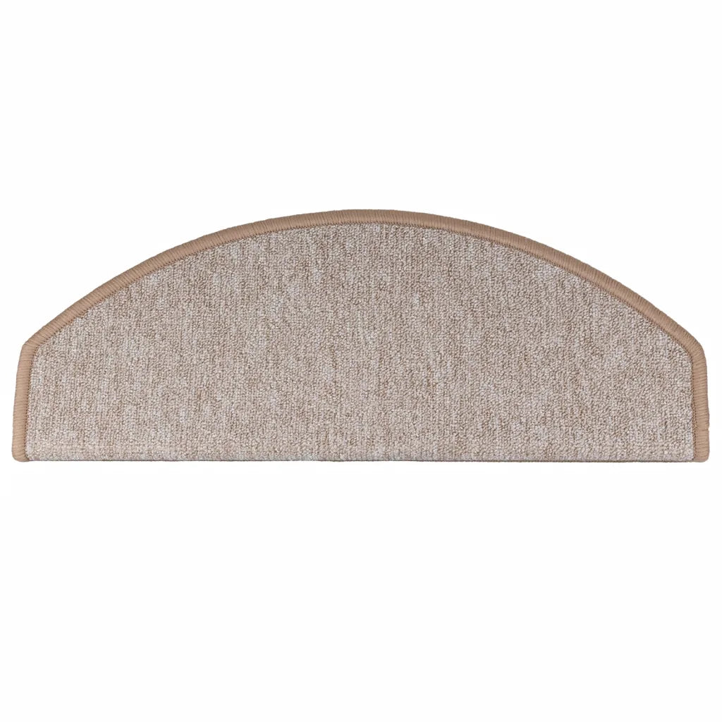 Tapetes de escada 10 peças 65x24x4 cm  claro meio redondo grande
