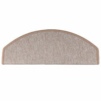 Tapetes de escada 10 peças 65x24x4 cm  claro meio redondo grande