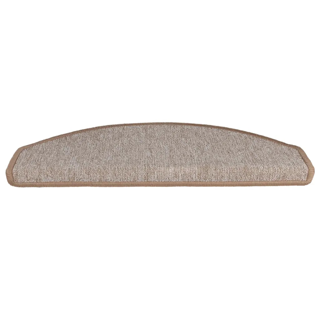 Tapetes de escada 10 peças 65x24x4 cm  claro meio redondo grande