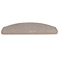 Tapetes de escada 10 peças 65x24x4 cm  claro meio redondo grande