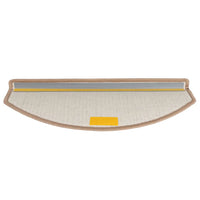 Tapetes de escada 10 peças 65x24x4 cm  claro meio redondo grande