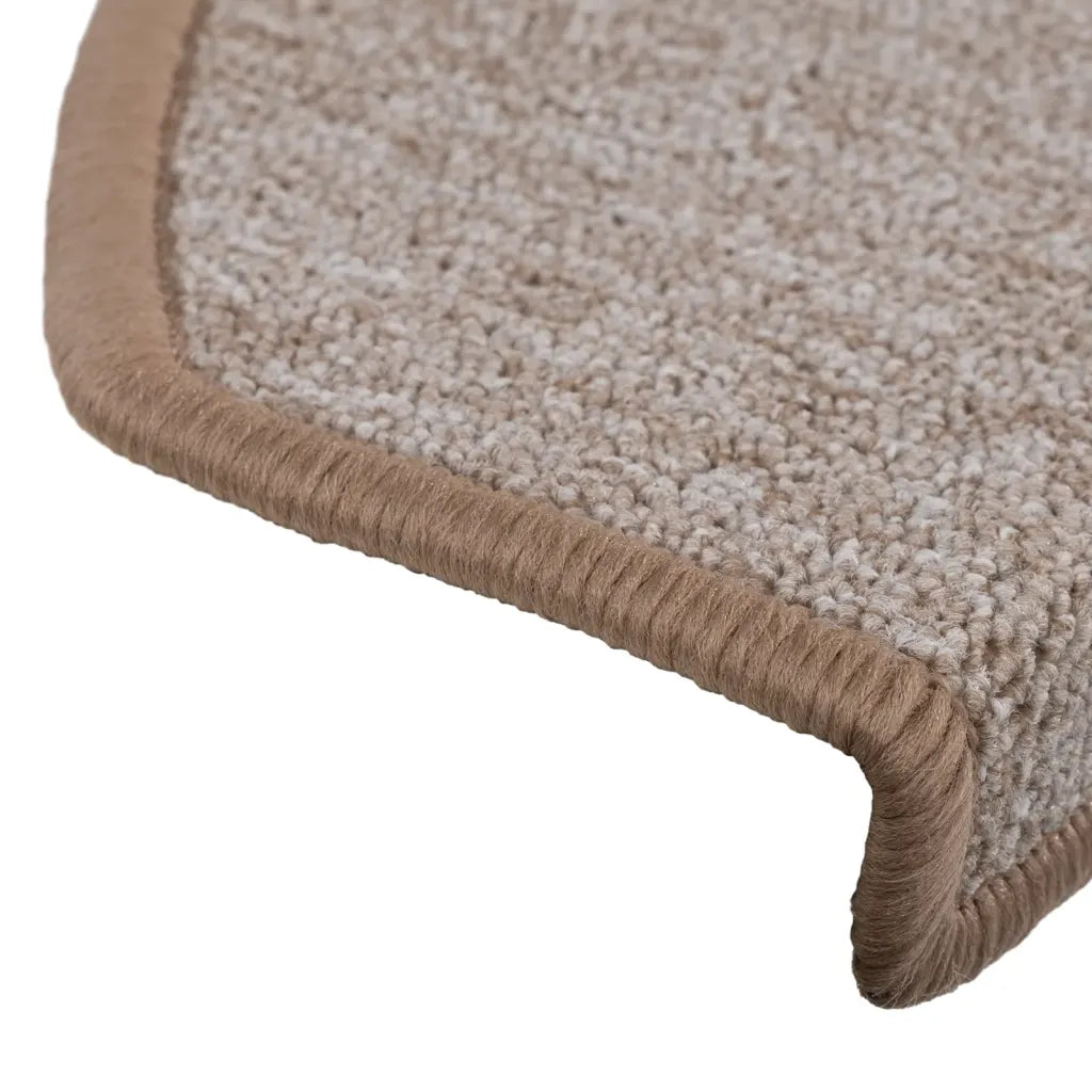 Tapetes de escada 10 peças 65x24x4 cm  claro meio redondo grande