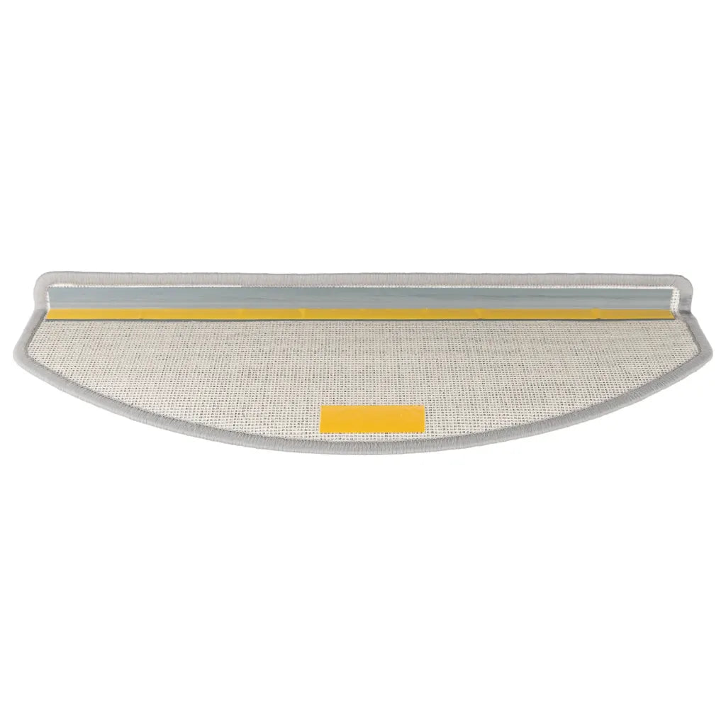 Tapetes de escada 10 peças 65x24x4 cm cinza claro semicircular grande
