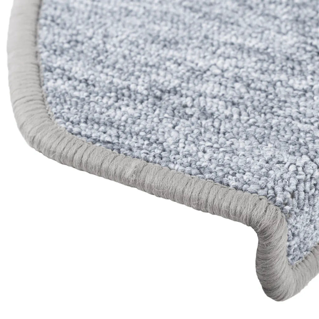 Tapetes de escada 10 peças 65x24x4 cm cinza claro semicircular grande