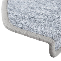 Tapetes de escada 10 peças 65x24x4 cm cinza claro semicircular grande