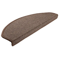 Tapetes de escada 10 peças 65x24x4 cm  café meio redondo grande