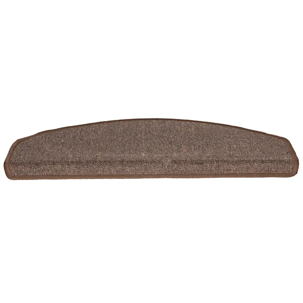 Tapetes de escada 10 peças 65x24x4 cm  café meio redondo grande