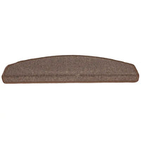 Tapetes de escada 10 peças 65x24x4 cm  café meio redondo grande