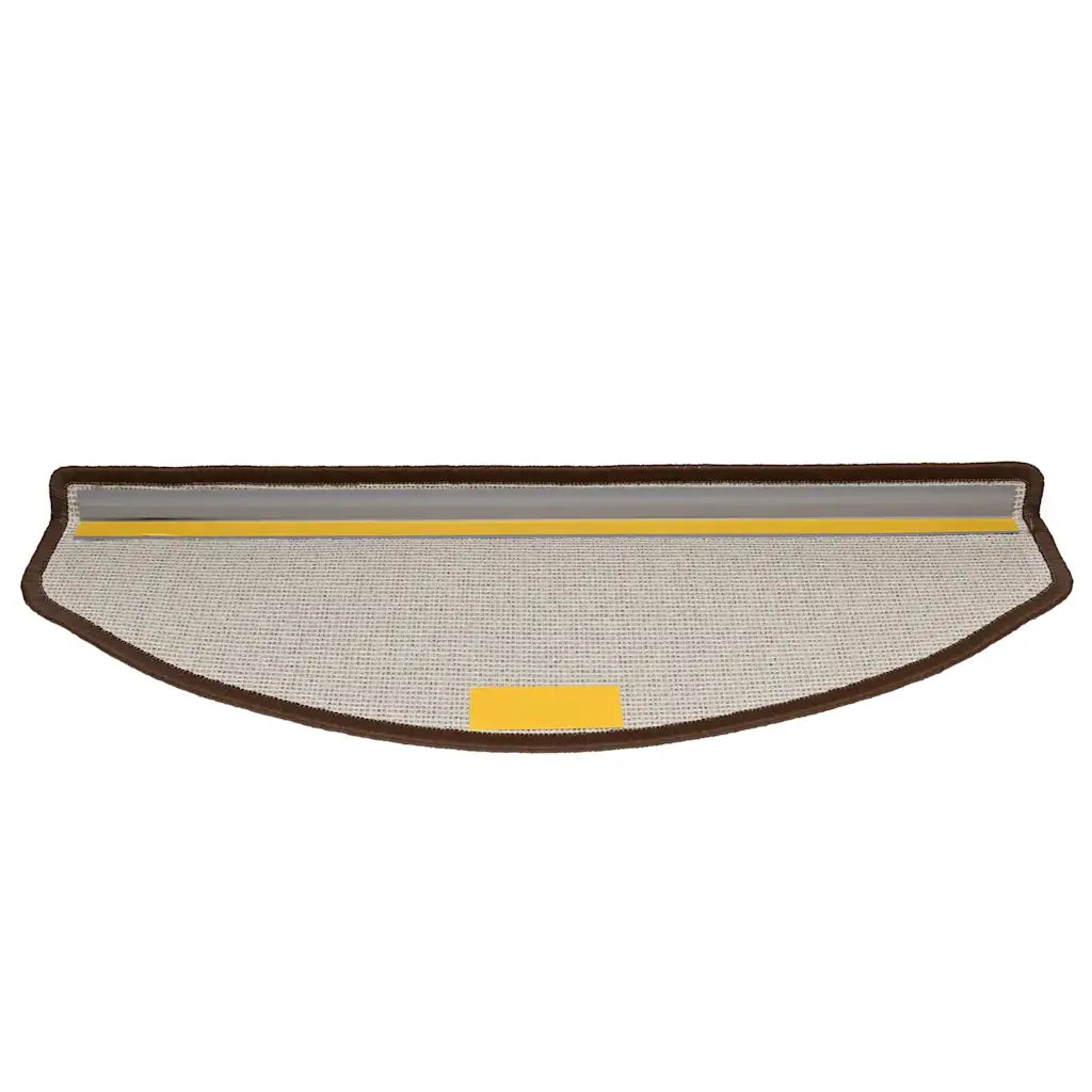 Tapetes de escada 10 peças 65x24x4 cm  café meio redondo grande