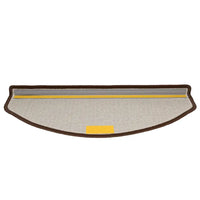 Tapetes de escada 10 peças 65x24x4 cm  café meio redondo grande