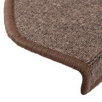 Tapetes de escada 10 peças 65x24x4 cm  café meio redondo grande