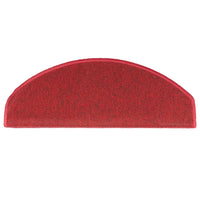 Tapetes de escada 10 peças 65x24x4 cm Vermelhos meio redondo grande