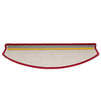 Tapetes de escada 10 peças 65x24x4 cm Vermelhos meio redondo grande