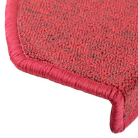Tapetes de escada 10 peças 65x24x4 cm Vermelhos meio redondo grande