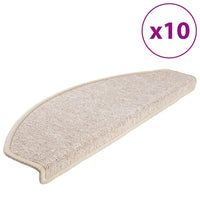 Tapetes de escada 10 peças 65x24x4 cm cinza-claro semicircular grande