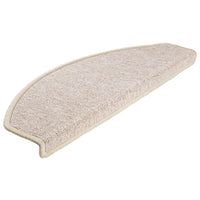 Tapetes de escada 10 peças 65x24x4 cm cinza-claro semicircular grande