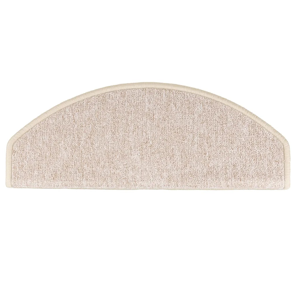 Tapetes de escada 10 peças 65x24x4 cm cinza-claro semicircular grande