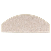 Tapetes de escada 10 peças 65x24x4 cm cinza-claro semicircular grande