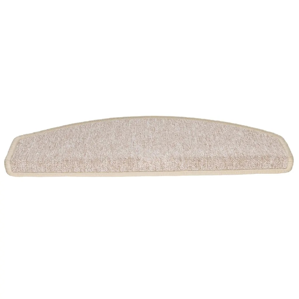Tapetes de escada 10 peças 65x24x4 cm cinza-claro semicircular grande