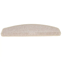Tapetes de escada 10 peças 65x24x4 cm cinza-claro semicircular grande