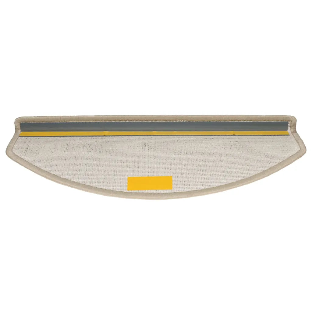 Tapetes de escada 10 peças 65x24x4 cm cinza-claro semicircular grande