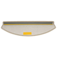 Tapetes de escada 10 peças 65x24x4 cm cinza-claro semicircular grande