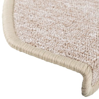 Tapetes de escada 10 peças 65x24x4 cm cinza-claro semicircular grande