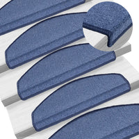 Tapetes de escada 10 peças 65x24x4 cm  semicircular grande