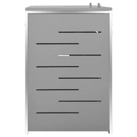 Abrigo duplo para caixote do lixo 138x77,5x112,5 cm aço inox