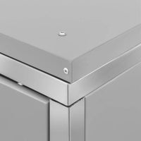 Abrigo duplo para caixote do lixo 138x77,5x112,5 cm aço inox