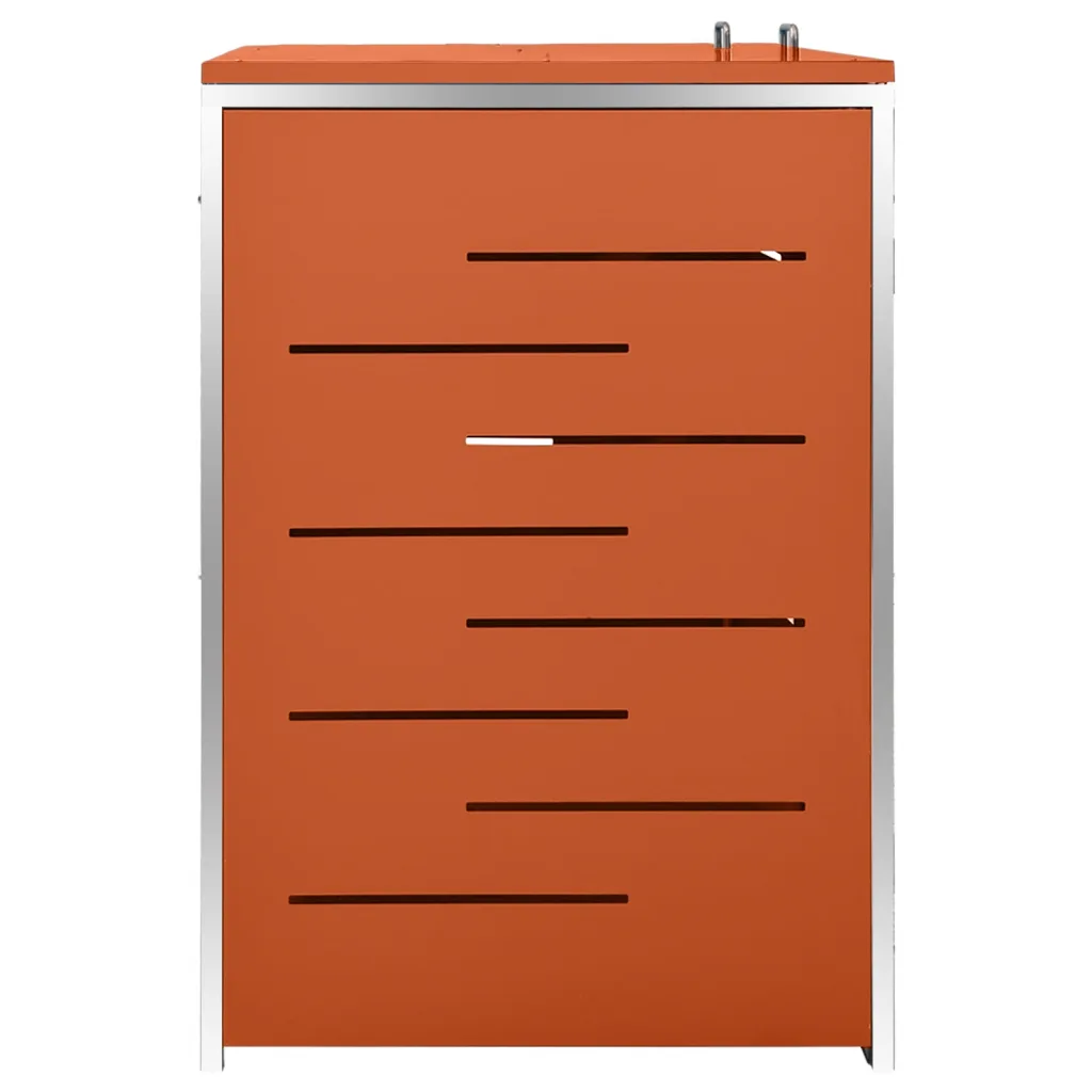 Abrigo duplo para caixote do lixo 138x77,5x112,5 cm aço inox