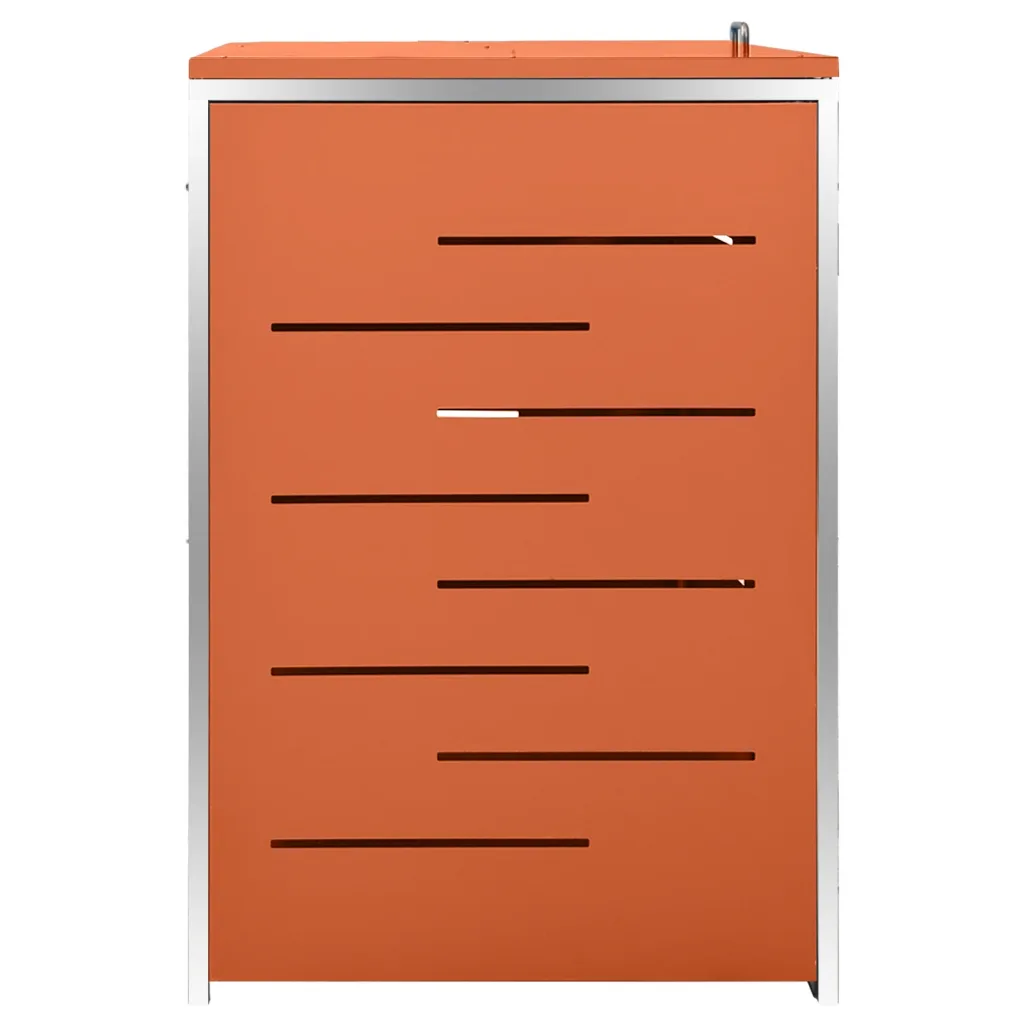 Abrigo triplo para caixotes do lixo 207x77,5x112,5 cm aço inox