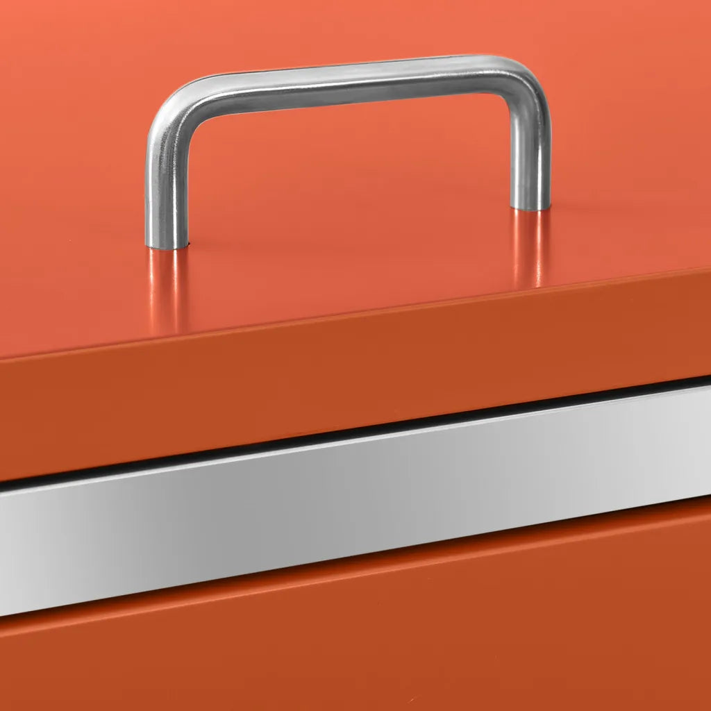 Abrigo triplo para caixotes do lixo 207x77,5x112,5 cm aço inox