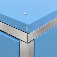 Abrigo triplo para caixotes do lixo 207x77,5x112,5 cm aço inox