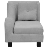 vidaXL Sofá para cães com almofada 83x44x44 cm pelúcia cinzento