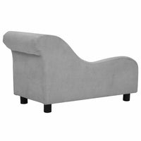 vidaXL Sofá para cães com almofada 83x44x44 cm pelúcia cinzento