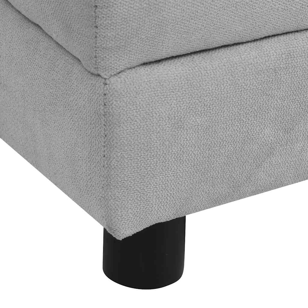 vidaXL Sofá para cães com almofada 83x44x44 cm pelúcia cinzento
