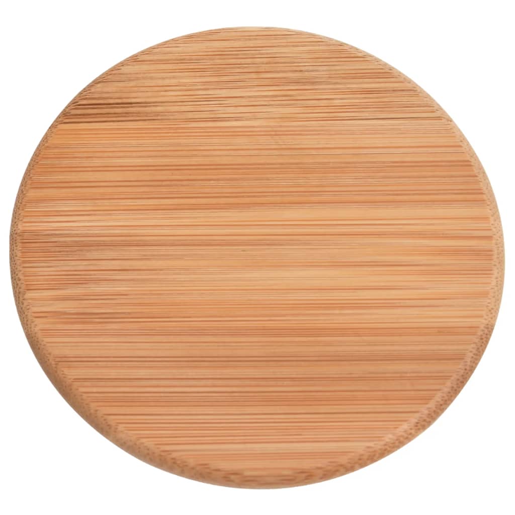 vidaXL Frascos de vidro com tampas de bambu 4 pcs 800 ml