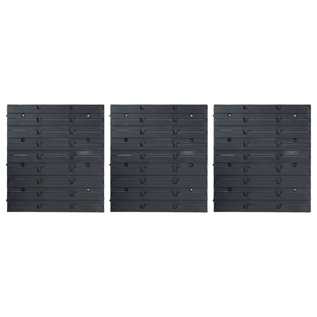 48 pcs Kit caixas arrumação com painéis de parede  e preto