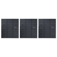 48 pcs Kit caixas arrumação com painéis de parede  e preto