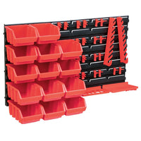 39 pcs kit caixas arrumação com painéis parede  e preto
