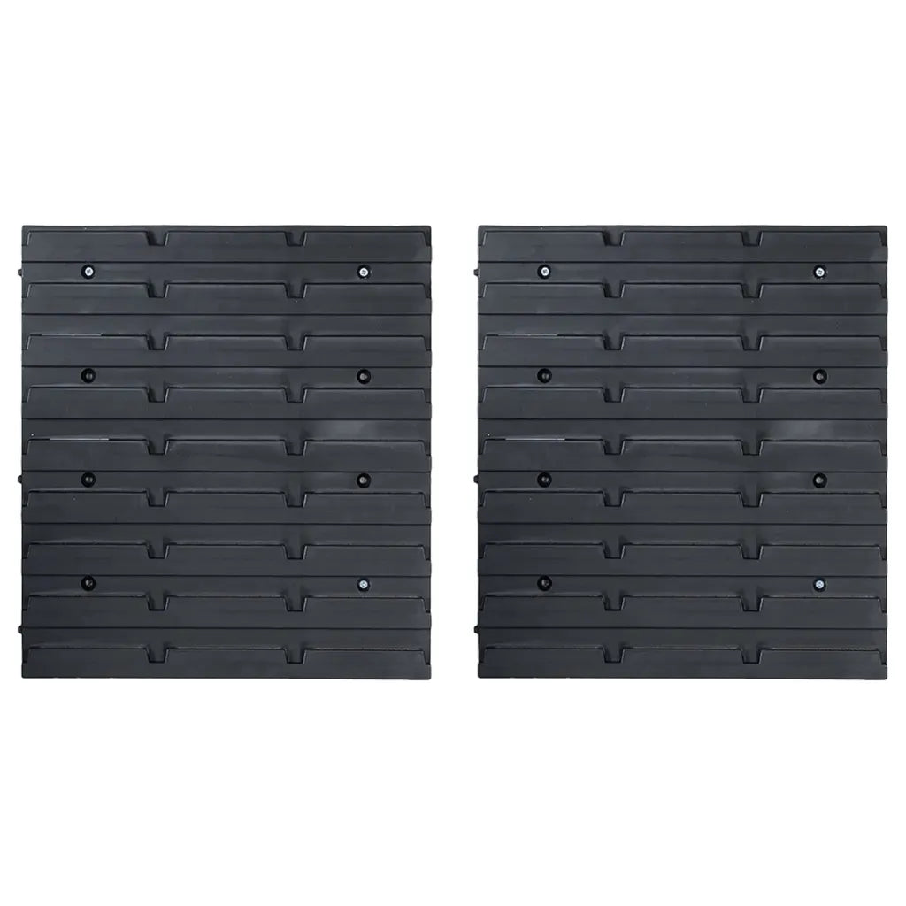 39 pcs kit caixas arrumação com painéis parede  e preto