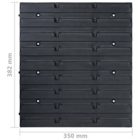 39 pcs kit caixas arrumação com painéis parede  e preto