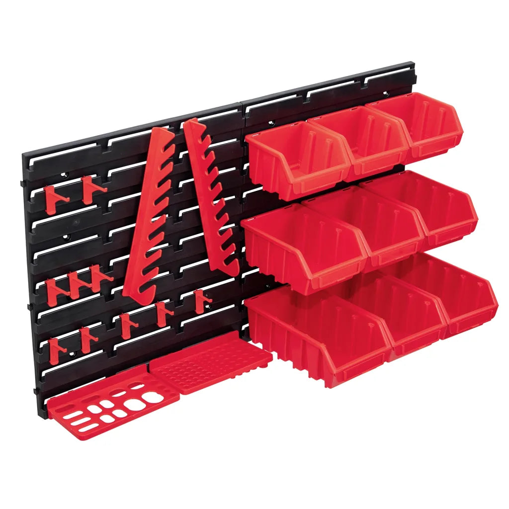 34 pcs kit caixas arrumação c/ painéis parede  e preto