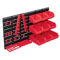 34 pcs kit caixas arrumação c/ painéis parede  e preto