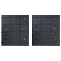34 pcs kit caixas arrumação c/ painéis parede  e preto