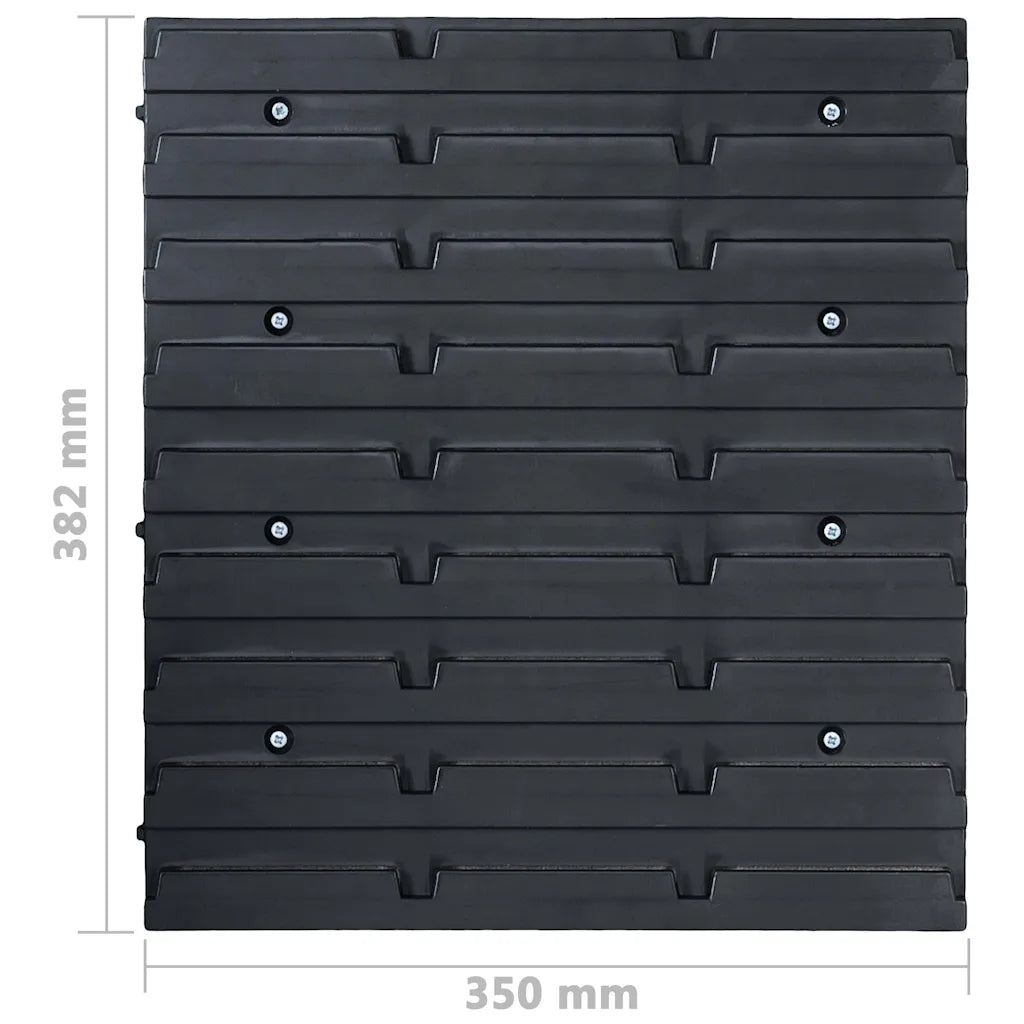 103 pcs kit caixas arrumação c/ painéis parede  e preto